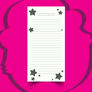 100 Hojas Para Agendas Estrellas Negras