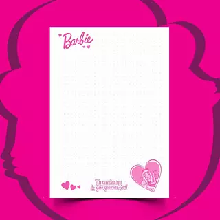 100 Hojas A5 Puntos De Barbie