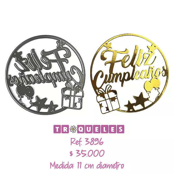 3896 Troquel Feliz Cumpleaños