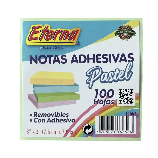 Notas Adhesivas Pastel Eterna